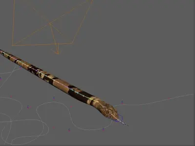 Snake -  Brown 3D model