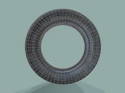 3D Scan Car Tire Low-poly 3D model