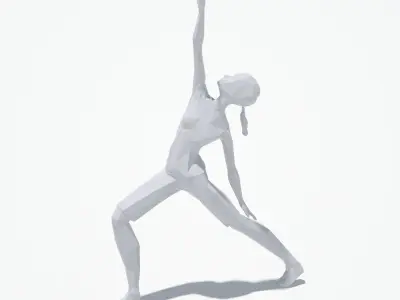 Yoga Pose Low-poly 3D model