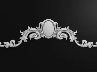 Carved decor 3D model 20
