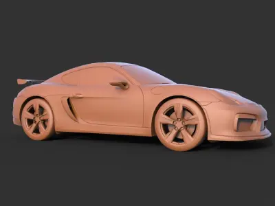 Porsche Cayman GT4 2015 3D print model