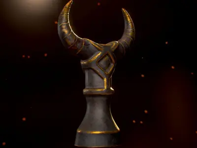 Gold Totem Low-poly 3D model