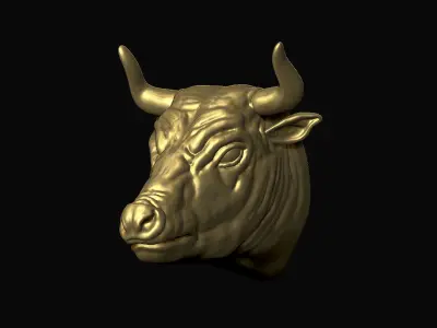 Bull Head 3D Print 3D print model