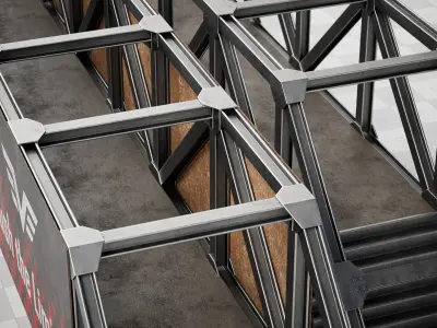  Bridge Racing Track Game 3D model Low-poly Low-poly 3D model