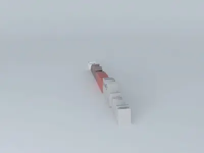 Books in row 3D model