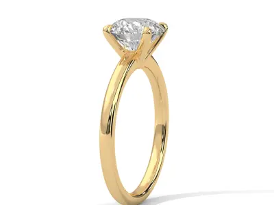 solitaire ring with detail images and 360 render videos 109 3D print model