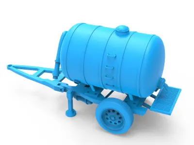 Trailer water tank on 3D print model