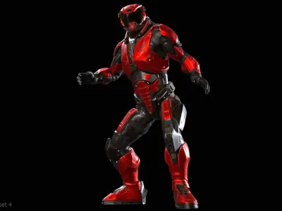 CyberSuit 03 Low-poly 3D model