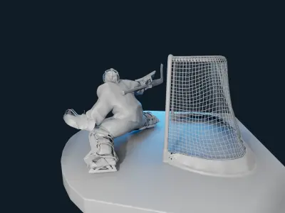 HOCKEY GOALIE POSE 2 MODEL NO TEXTURE 3D print model 3D print model