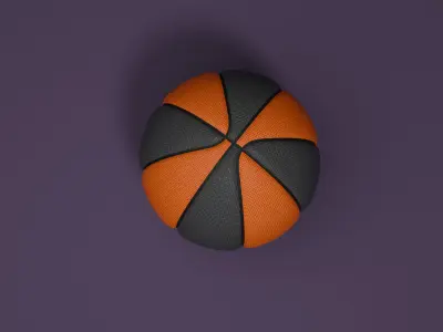 Procedural Basketball mulit-color optional Low-poly 3D model