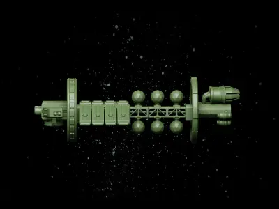 Sci-Fi Spaceship Low-poly 3D model Low-poly