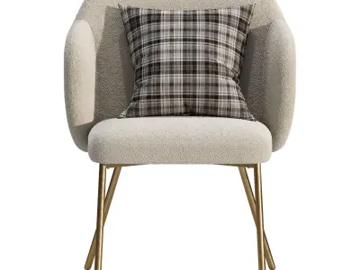 Simone Performance Boucle Chair 3D model