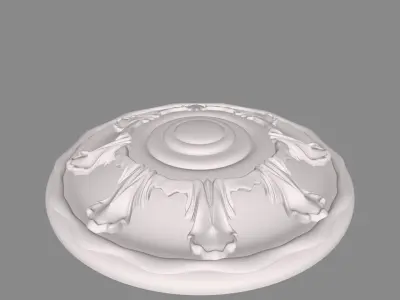 Round rosette 006 3D model 3D print model