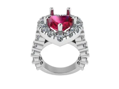 Heart Halo Ring 4007 3D print model