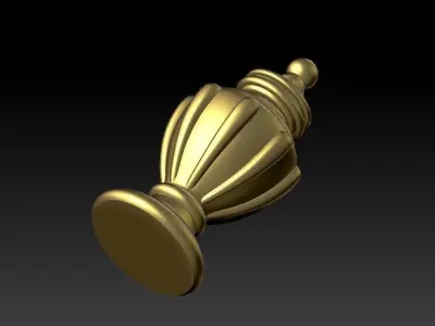 CNC gold-plated sculpted wooden frame pattern 3D model 3D model