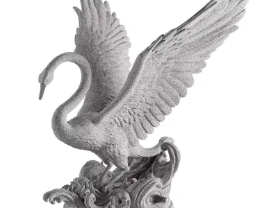 swan statue 1 3D model