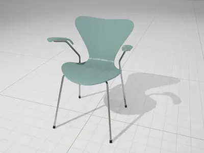Arne Jakobsen Series 7 Chair UE4 Low-poly 3D model