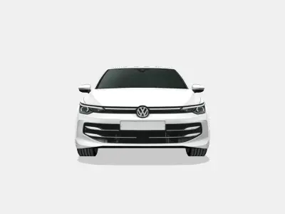 Volkswagen Golf 2024 Low-poly 3D model