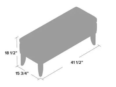 Tackett Hinged Flip Top Storage Bench 3D model
