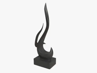 Abstract Ceramic Living Room Figurine 3D model