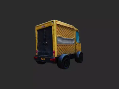 Delivery Truck low poly 3D model