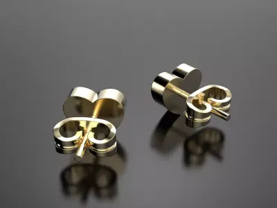 Cartier heart earrings 3D print model