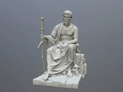 Man Statue 3D print model