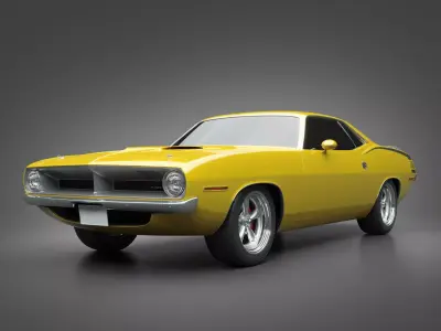 1970 Plymouth Cuda 440 3D model
