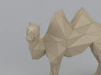 low-poly 3D printer model Camel Low-poly 3D model