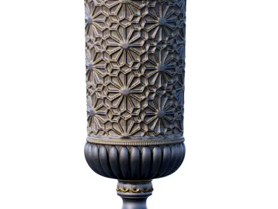 Oriental Luxury Decorative garden Floor Vase Urn Pot Arabic  3D model