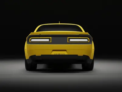 Dodge Challenger SRT Helli Yellow 3D Model 3D model
