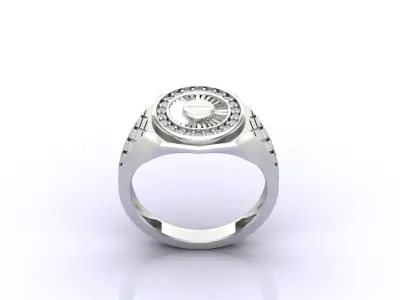 Print Ready STL 3DM  Gents Rings Diamond Men Ring  3D print model 80