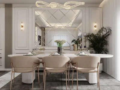 Living and Dining Scene  3D model