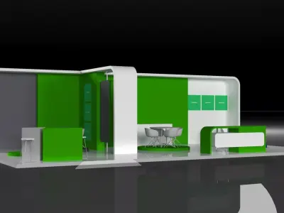 3D Booth Model 3D model 3D model