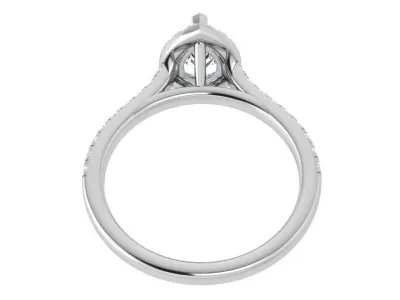 Pear Halo Ring 3964 3D print model