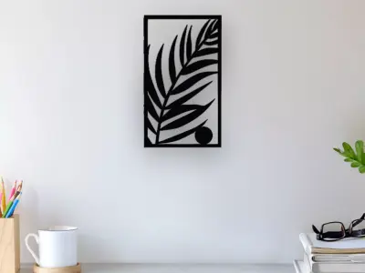 Leaf Wall Art 3D print model 9