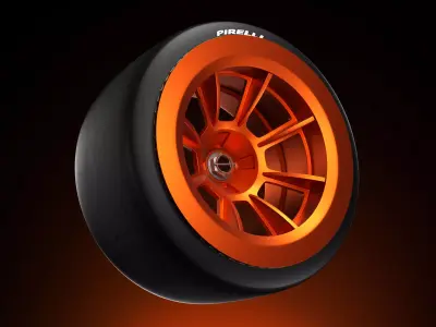 Hyundai Insteroid wheel Low-poly 3D model