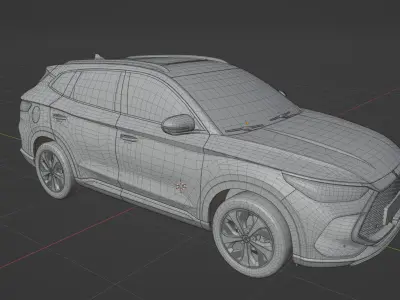 BYD Song Plus DM 2021  low poly 3D model
