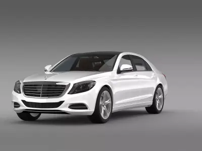 Mercedes Benz S 400 Lang Hybrid V222 2016 3D model
