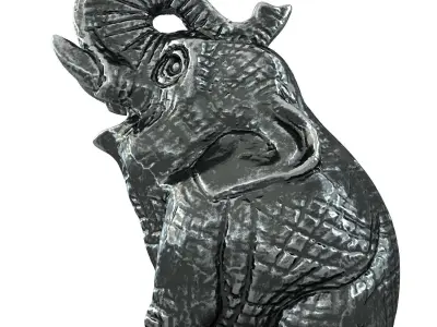 Decorative Elephant Figurine 3D model