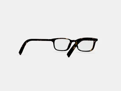 Oliver Low Bridge Fit Eyeglasses in Whiskey Tortoise 3D model