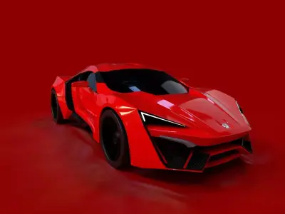 Lykan HyperSport - W Motors Low-poly 3D model