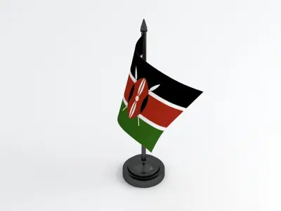 Table Flag Kenya 3D model