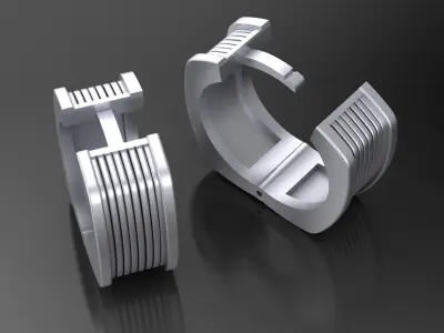 Earrings classic 3D print model