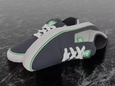 DC TONIK 3D SHOES - NAVY BLUE SNEAKERS Low-poly 3D model