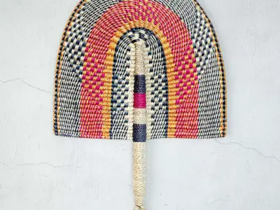 African Handwoven Fan 36 3D model