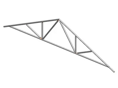 14 Common and Scissors Standard Trusses 3D model