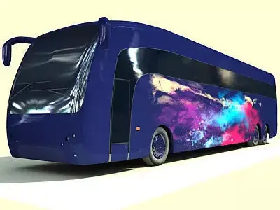 Galaxy Color Splash Bus 3D model