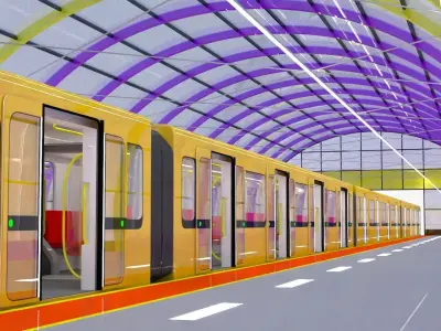 Metro station concept II 3D model