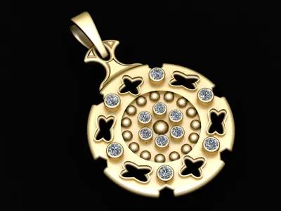 shield pendant luxury 3D print model